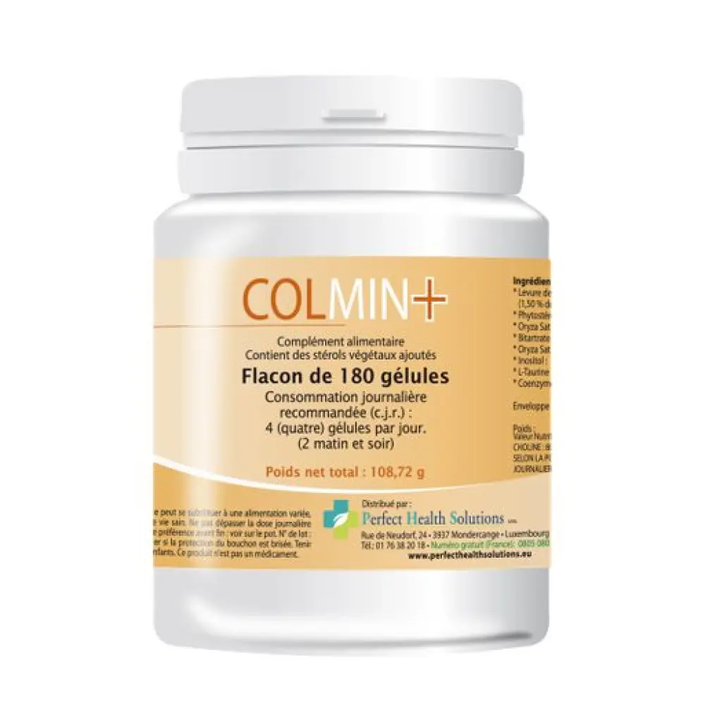 Colmin + levure de riz rouge et phytostérols - 180 gélules — Perfect Health Solutions